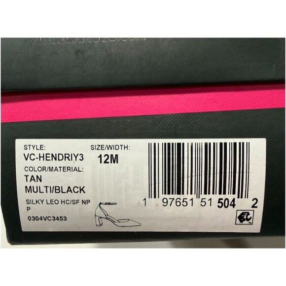 Vince Camuto Womens Ankle Strap Leopard Block Heel Shoes Size 12 New - Picture 7 of 8